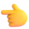 emoji pointing left
