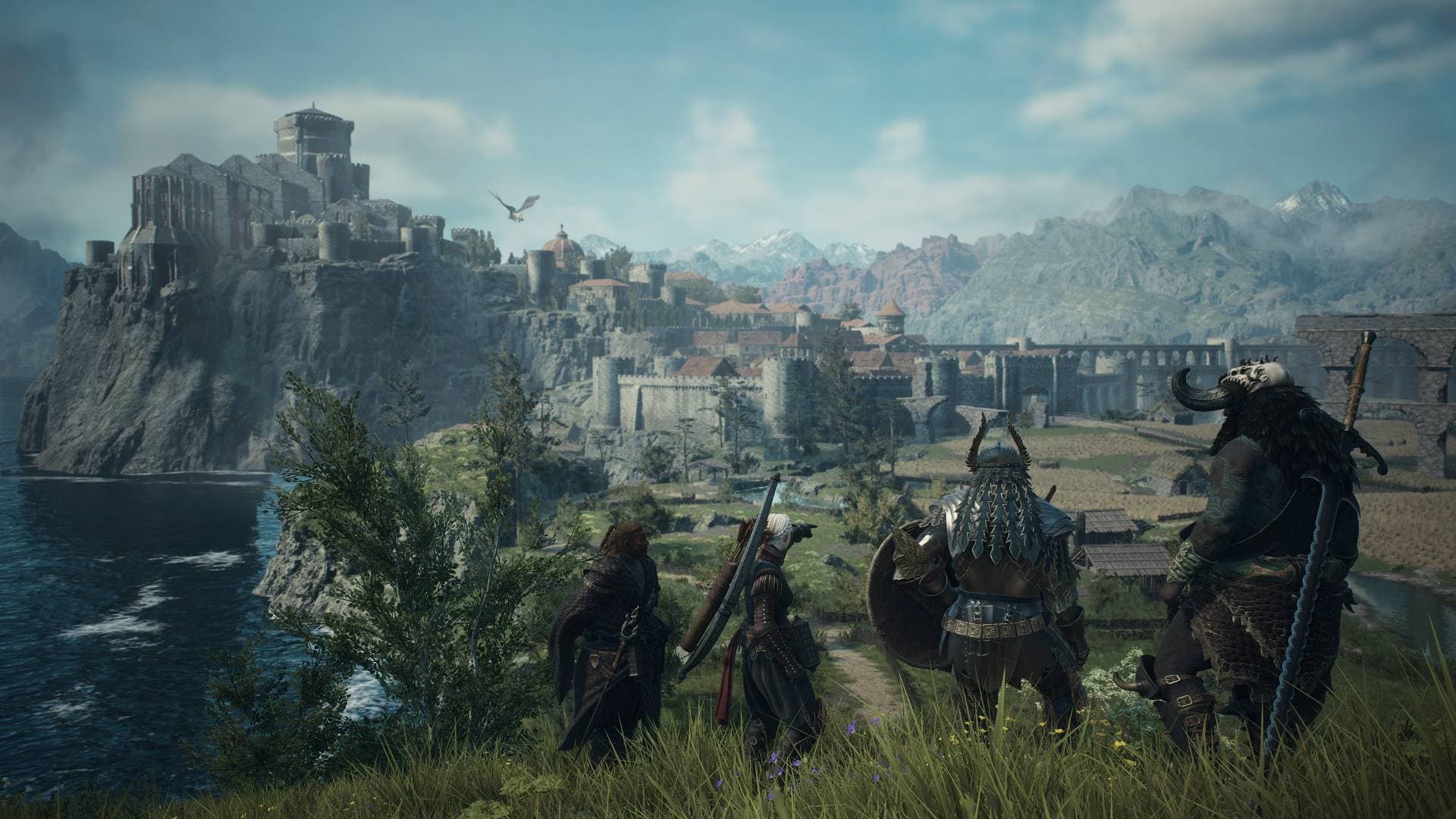 Post a stunning screenshot of a castle in Dragon's Dogma 2 for $4!
