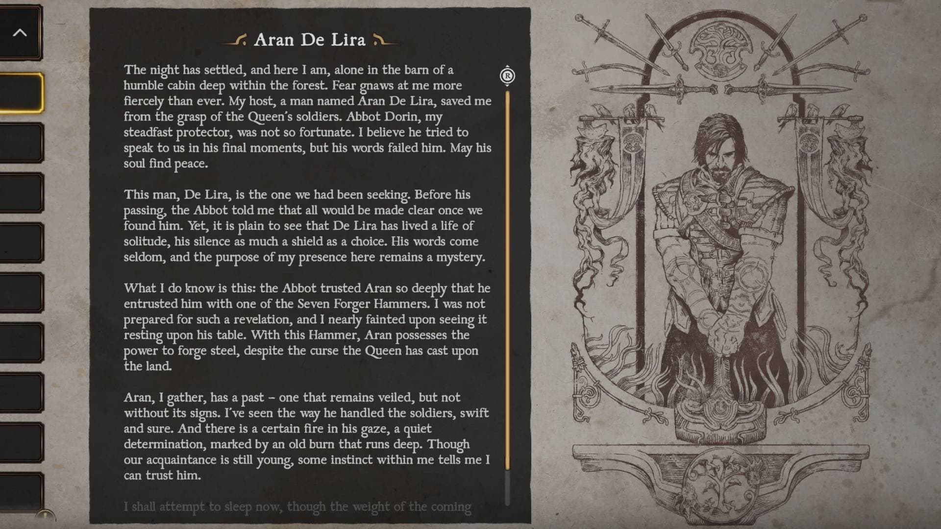 Create an Adso-style drawing or recreate one of his drawings from Blades of Fire!