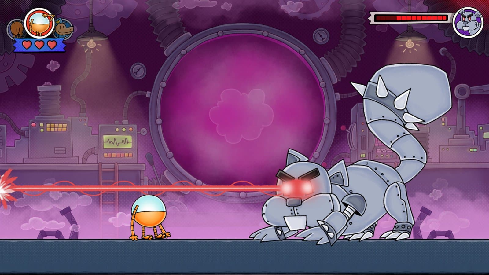 Defeat a boss using teamwork and a signature move! 