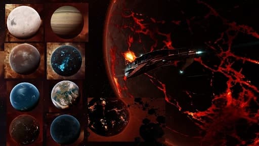 EVE Online planet types photos 2024 2025 and Turner shattered barren