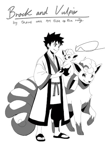 Brock and Vulpix fanart