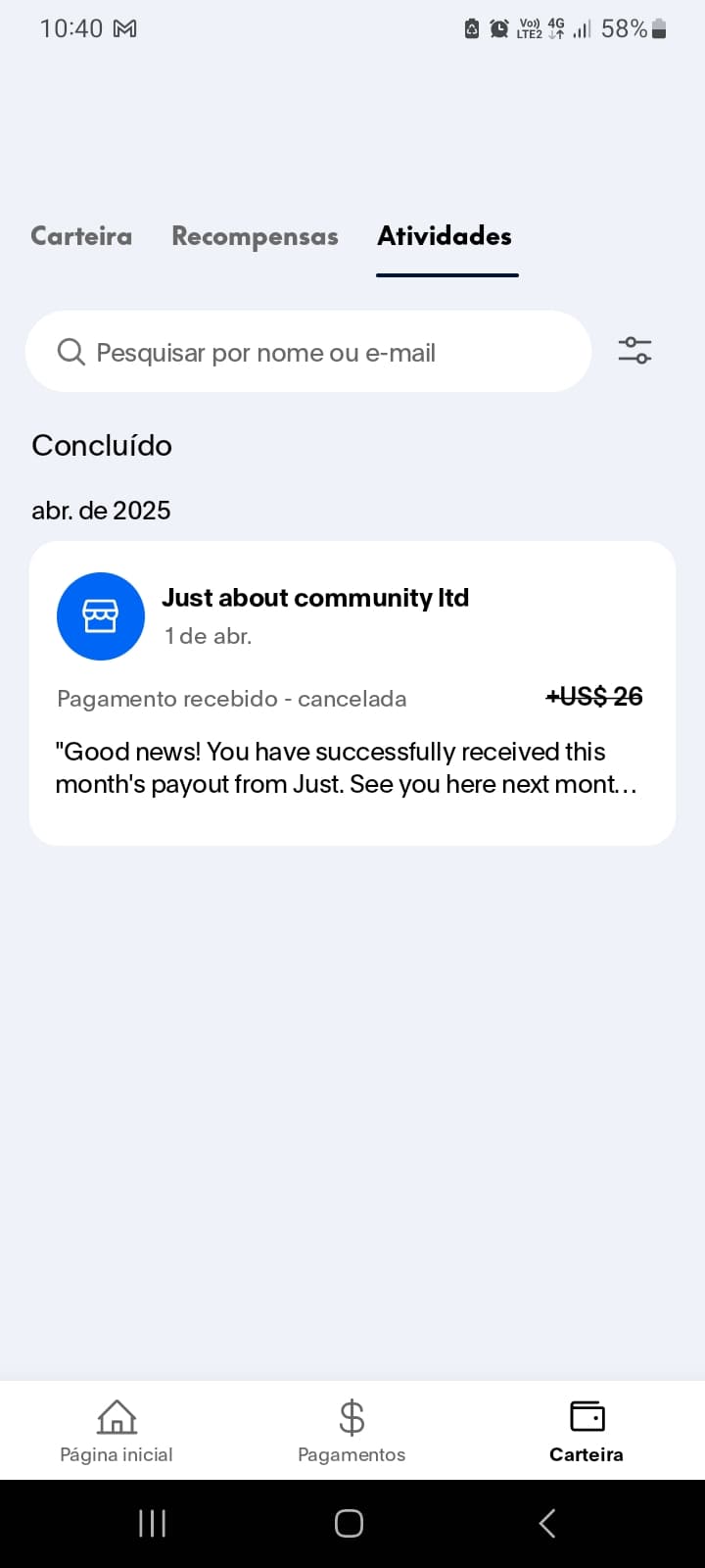 Payment cancelled