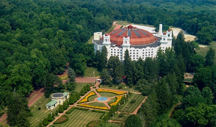 West Baden Springs Hotel from the air