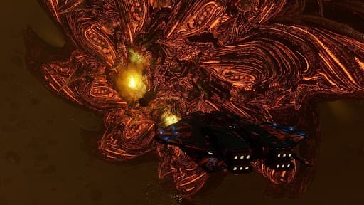 Thargoid titan raijin before it's about to explode