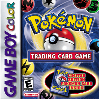 Box art for the Pokemon trading card game on Gameboy color