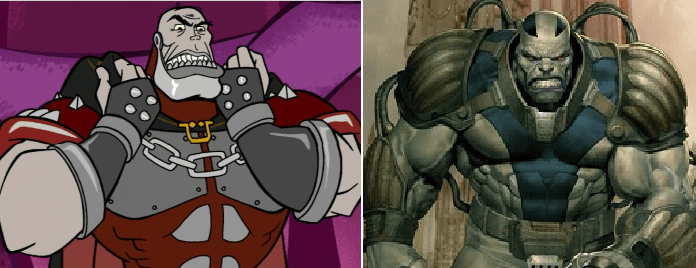 Image comparing two characters. Left side is Baron von Ünderbheit from animated series The Venture Bros. Right side is Apocalypse from Marvel comics.