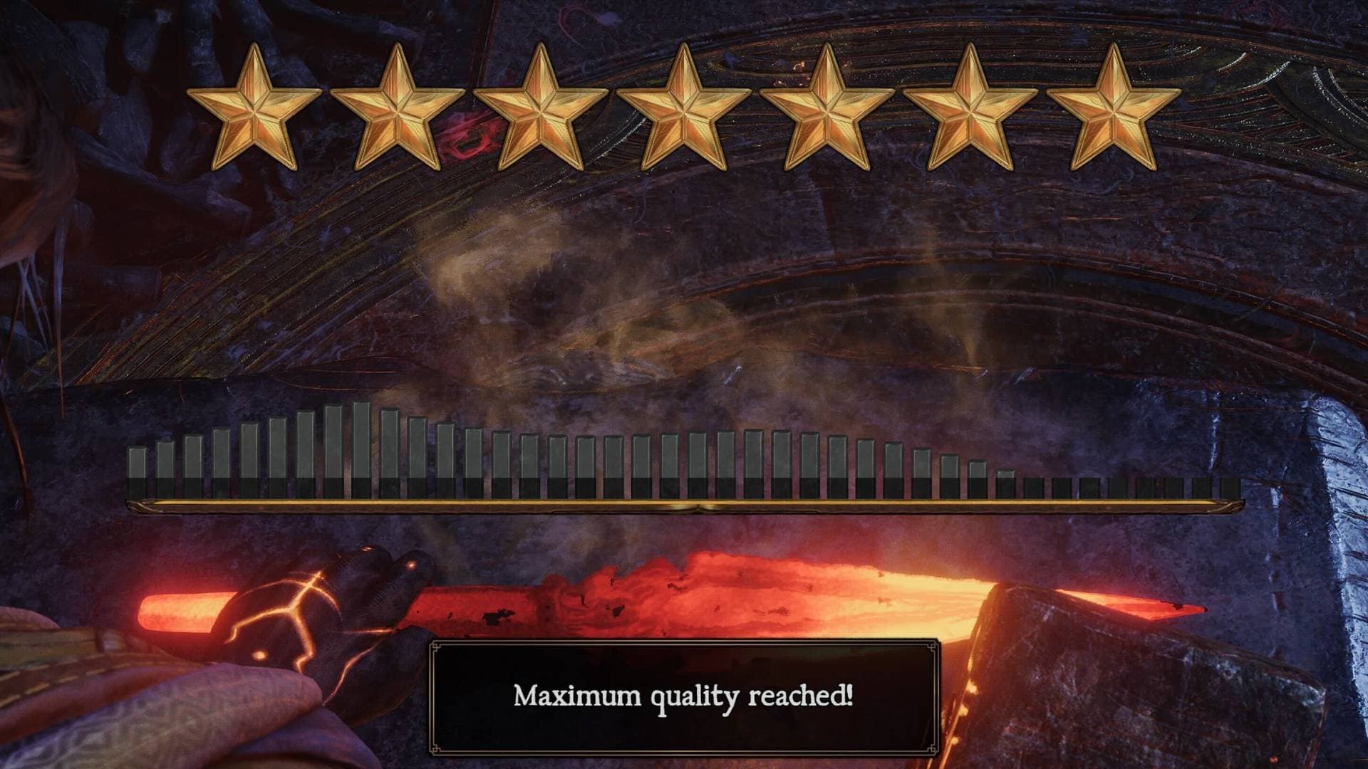 Forge a seven-star quality weapon in Blades of Fire!