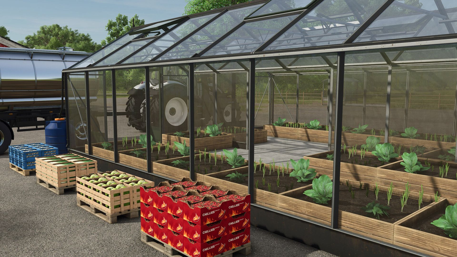 Come up with a new product in Farming Sim 25 and show its production chain