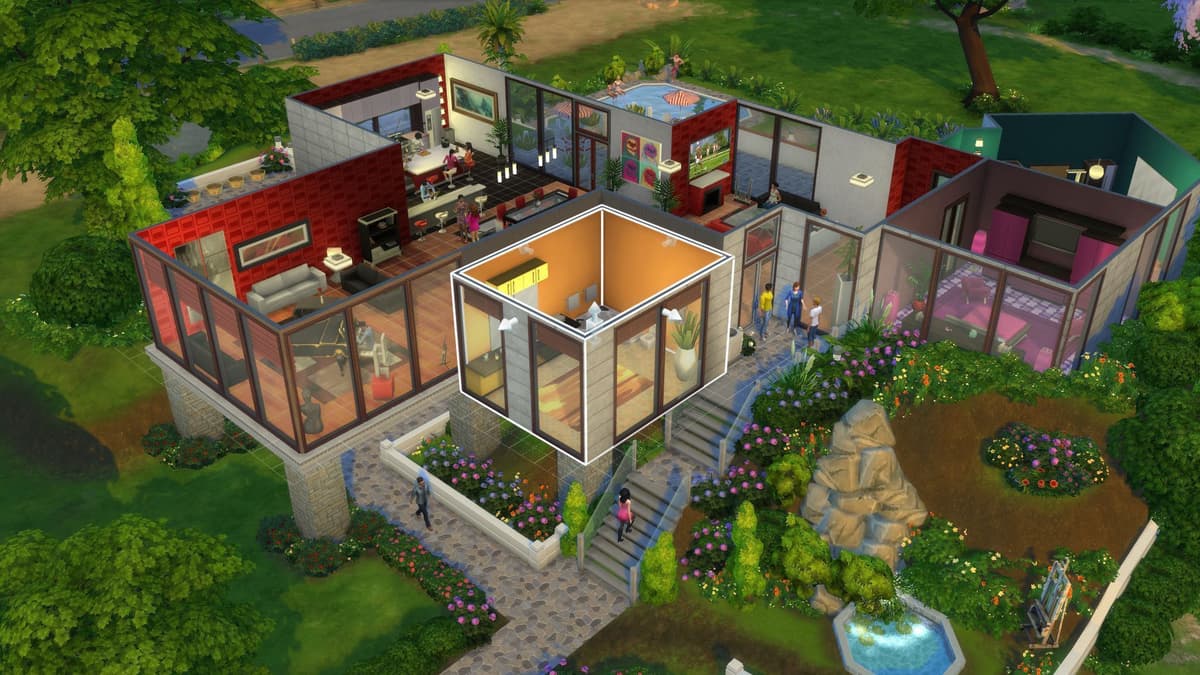 Speedbuild a themed family home in The Sims 4