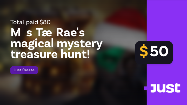 Mŷs Tæ Rae's magical mystery treasure hunt! | Just Just Create