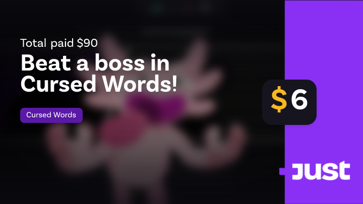 Beat a boss in Cursed Words! | Just Cursed Words